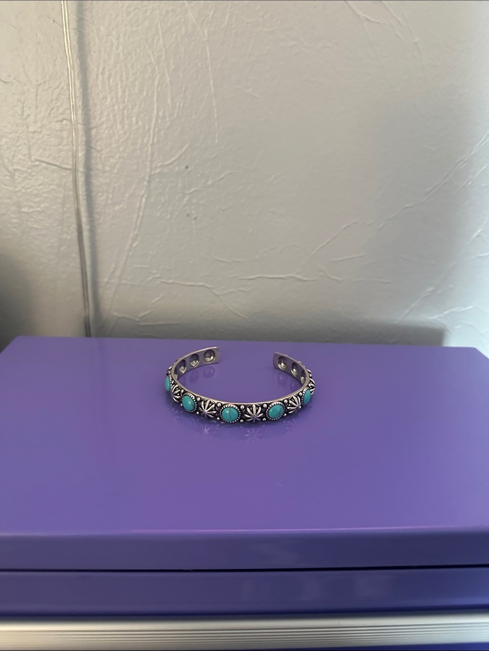 Montana Silversmiths Silver Cuff Bracelet with Turquoise Stones